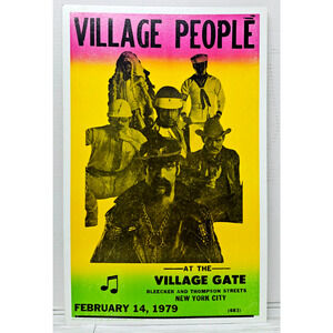 Vintage 1979 Poster - Concert - Village People - Village Gate New York City